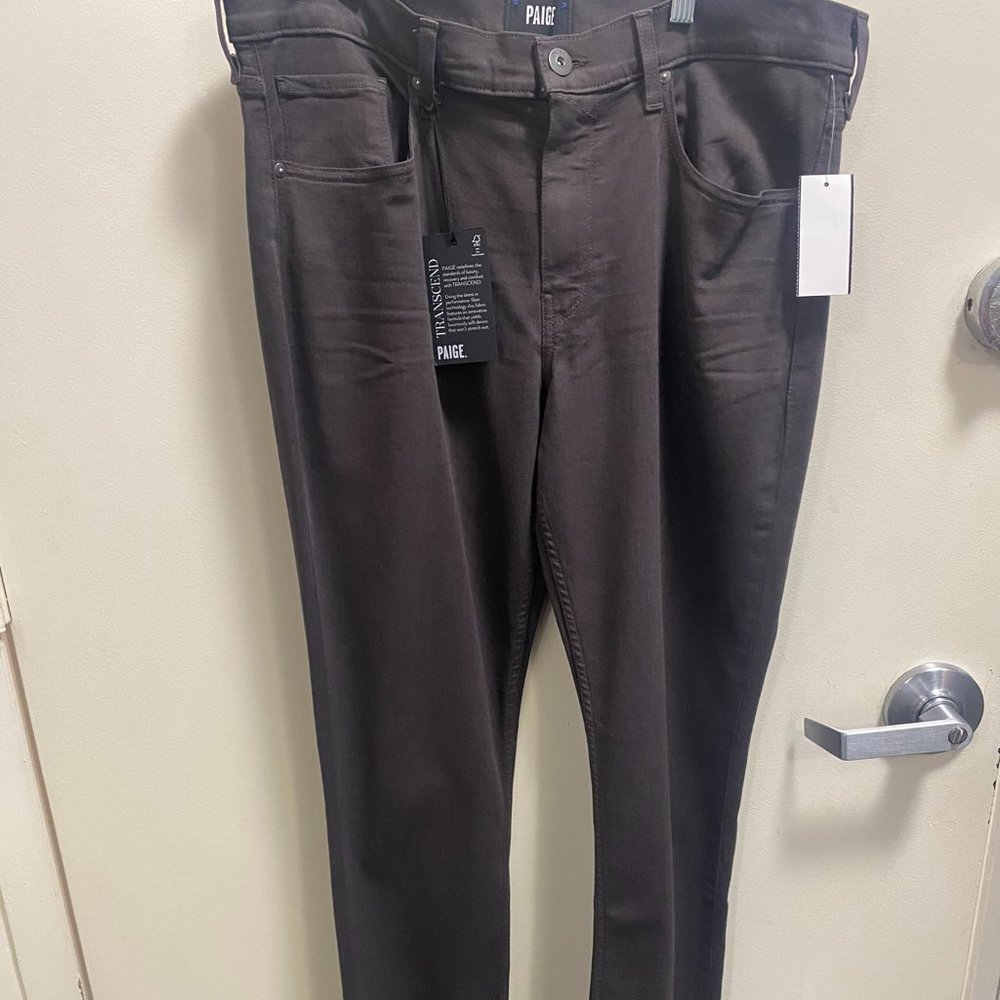 PAIGE Slim Fit Burgundy Jeans